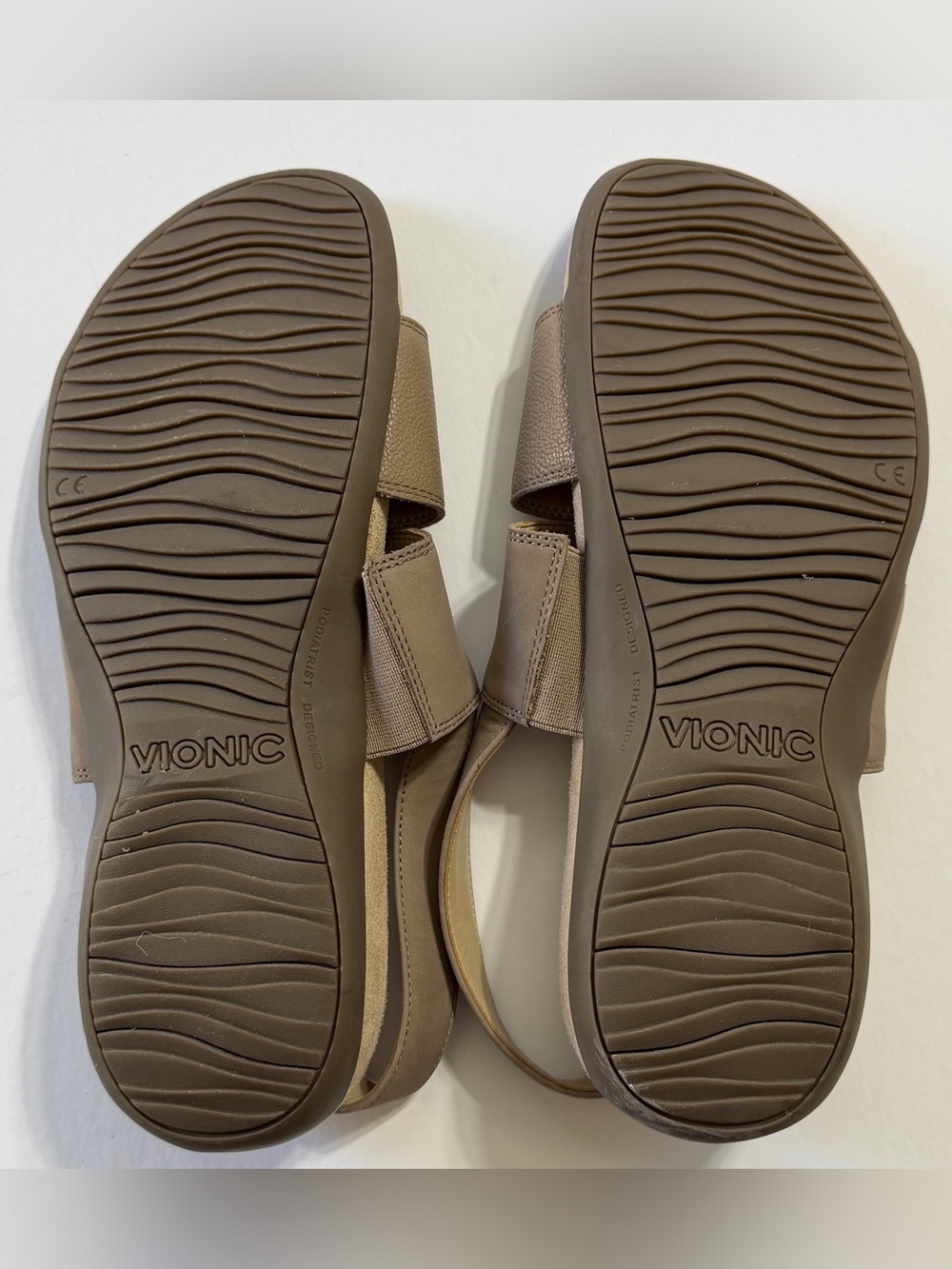 Vionic Taupe Double-Strap Slingback Sandals - Picture 7 of 7